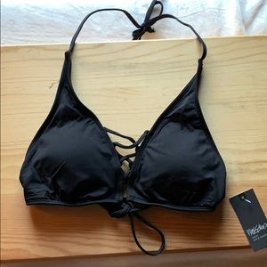 Mossimo Black Triangle Bikini Swim Top Size Medium